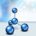Chemistry background with molecule