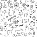 Chemistry background, seamless pattern for your design