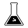 Chemistry beakers vector illustration icon