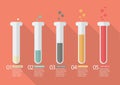 Chemistry Bulb Bar Graph Infographic Royalty Free Stock Photo