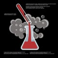 Chemistry, chemical experiment vector poster design