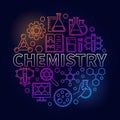 Chemistry colorful round illustration