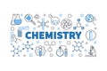 Chemistry concept modern vector horizontal banner