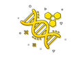 Chemistry dna icon. Laboratory analysis sign. Vector
