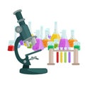 Chemistry education research laboratory equipment, science lab glass tube, vector