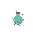 chemistry experiment science test tube iconvector design Royalty Free Stock Photo