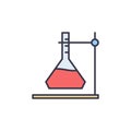 Chemistry Flask on Stand vector concept creative icon Royalty Free Stock Photo