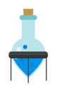 Chemistry flask vector illustration. Royalty Free Stock Photo