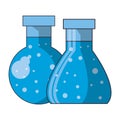 Chemistry flasks symbol Royalty Free Stock Photo