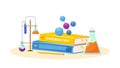 Chemistry flat concept vector illustration Royalty Free Stock Photo