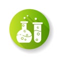 Chemistry green flat design long shadow glyph icon