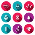 Chemistry icon set Royalty Free Stock Photo