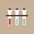 Chemistry Icon. Test Tube Fluid Reaction Laboratory Bottle Science Theme. Sign and Symbol.