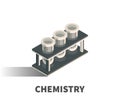Chemistry icon, vector symbol. Royalty Free Stock Photo