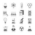 Chemistry Icons Black Royalty Free Stock Photo