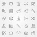 Chemistry icons set