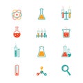 Chemistry icons Royalty Free Stock Photo