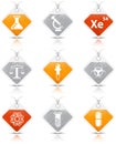 Chemistry icons Royalty Free Stock Photo