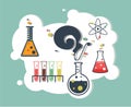 Chemistry infographic laboratory