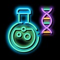 Chemistry Lab Glassware Biomaterial neon glow icon illustration