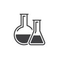 Chemistry lab glassware icon vector Royalty Free Stock Photo