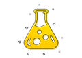 Chemistry lab icon. Laboratory flask sign. Analysis. Vector
