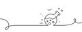 Chemistry lab line icon. Laboratory flask sign. Analysis. Continuous line with curl. Vector Royalty Free Stock Photo