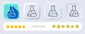 Chemistry lab line icon. Laboratory flask sign. Analysis. Neumorphic buttons. Vector