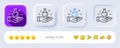 Chemistry lab line icon. Laboratory flask sign. Analysis. Neumorphic buttons. Vector