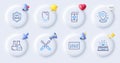 Chemistry lab, Screwdriverl and Hospital line icons. For web app, printing. Vector