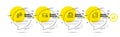 Chemistry lab, Secure mail and Startup icons set. Open mail sign. Laboratory, Private e-mail, Developer. Vector