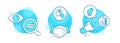 Chemistry lab, Select user and Smartphone broken icons set. Ab testing sign. Vector