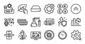 Chemistry lab, Stop coronavirus and Time line icons set. Vector
