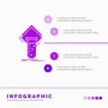 Chemistry, lab, study, test, testing Infographics Template for Website and Presentation. GLyph Purple icon infographic style Royalty Free Stock Photo