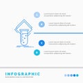 Chemistry, lab, study, test, testing Infographics Template for Website and Presentation. Line Blue icon infographic style vector