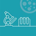 Chemistry with lab test and research equipment