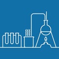 Chemistry with lab test and research equipment Royalty Free Stock Photo