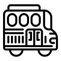 Chemistry lab truck icon outline vector. Biology research