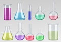 Chemistry laboratory flask with liquid for test Royalty Free Stock Photo