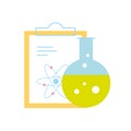 Chemistry laboratory science clipboard atom test tube