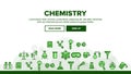 Collection Chemistry Elements Icons Set Vector