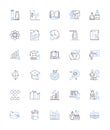 Chemistry line icons collection. Atoms, Elements, Molecules, Reactions, Bonding, Acids, Bases vector and linear