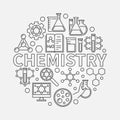 Chemistry line round illustration