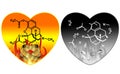 Chemistry of love and hate Royalty Free Stock Photo