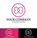 Chemistry Love Logo Design Template. Flat Style Design. Vector Illustration Royalty Free Stock Photo