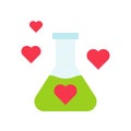 Chemistry of love vector, Valentine and love related flat icon