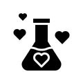 Chemistry of love vector, Valentine and love related solid icon