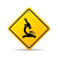 Chemistry microscope vector sign