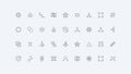 Chemistry, molecular structure and chemical formula, model of atom line icon set