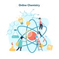 Chemistry online studying concept. Online course or webinar